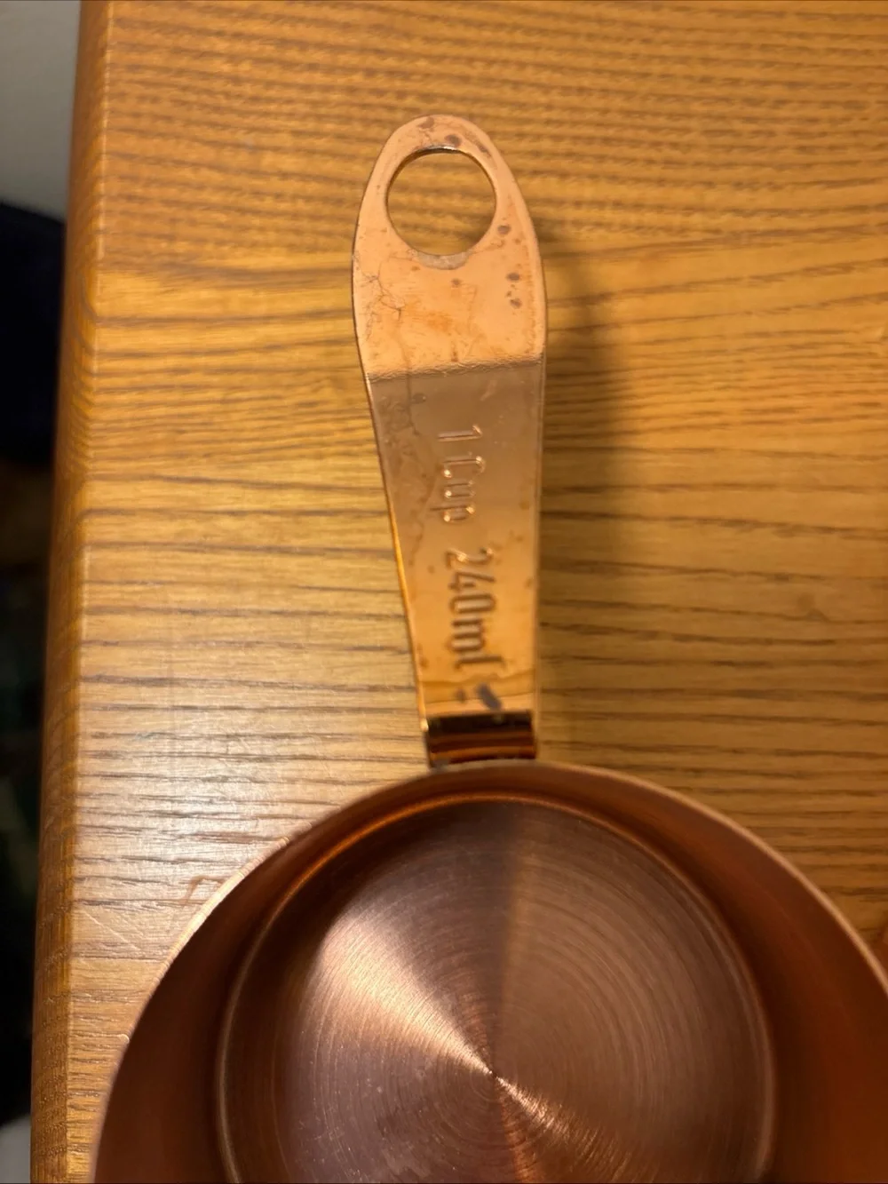 Copper-Tone Stainless Steel Nesting Measuring Cup Set - 4 Pieces